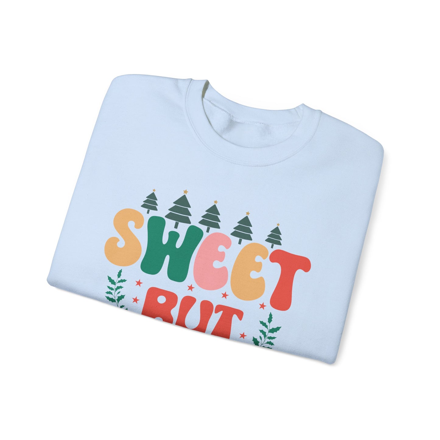 🎀✨ Sweet But Twisted Sweatshirt – Retro Pastel Christmas Vibes for the Season 🌲💖