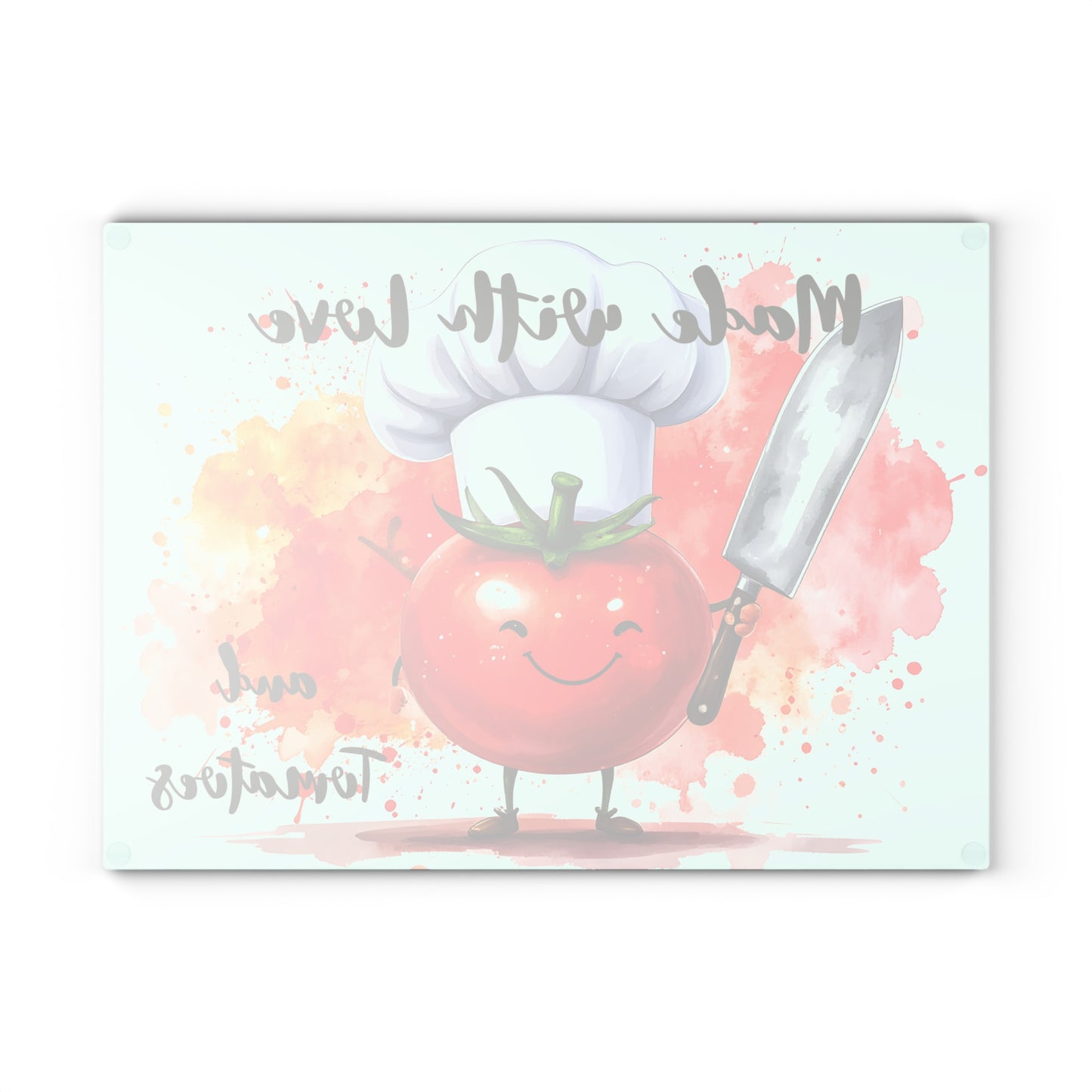 🍅 Made With Love and Tomatoes – Funny Chef Cutting Board