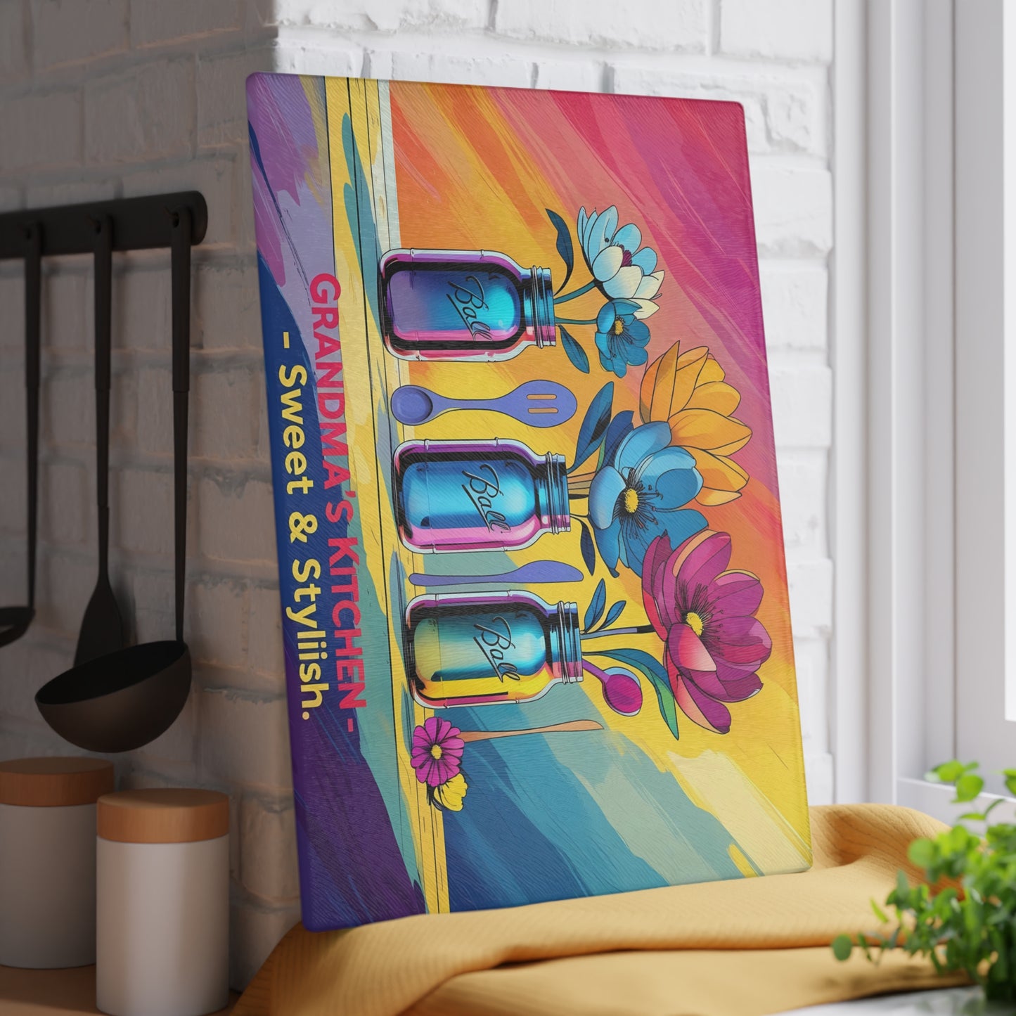 🌈 Grandma’s Kitchen Cutting Board – Sweet & Stylish
