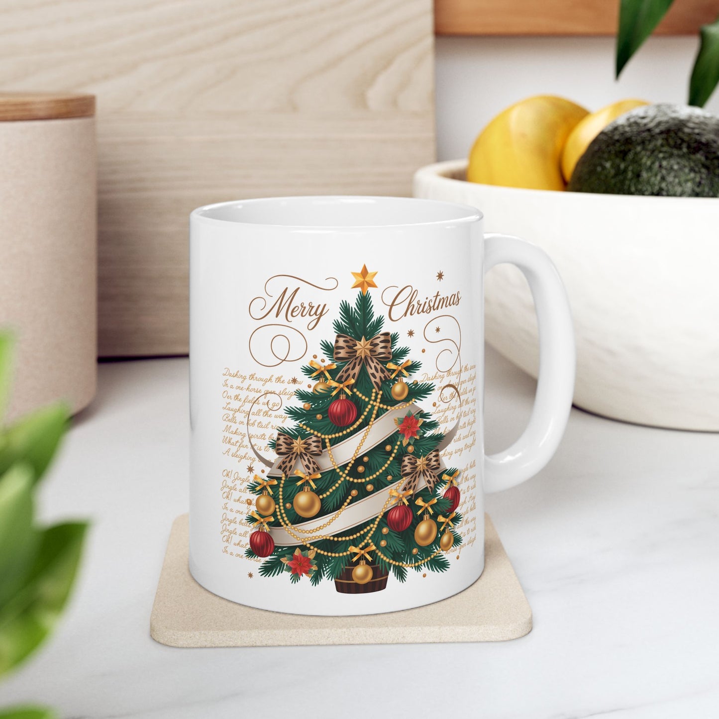 🎄✨ Merry Christmas Tree – Festive Evergreen Coffee Cup ☕