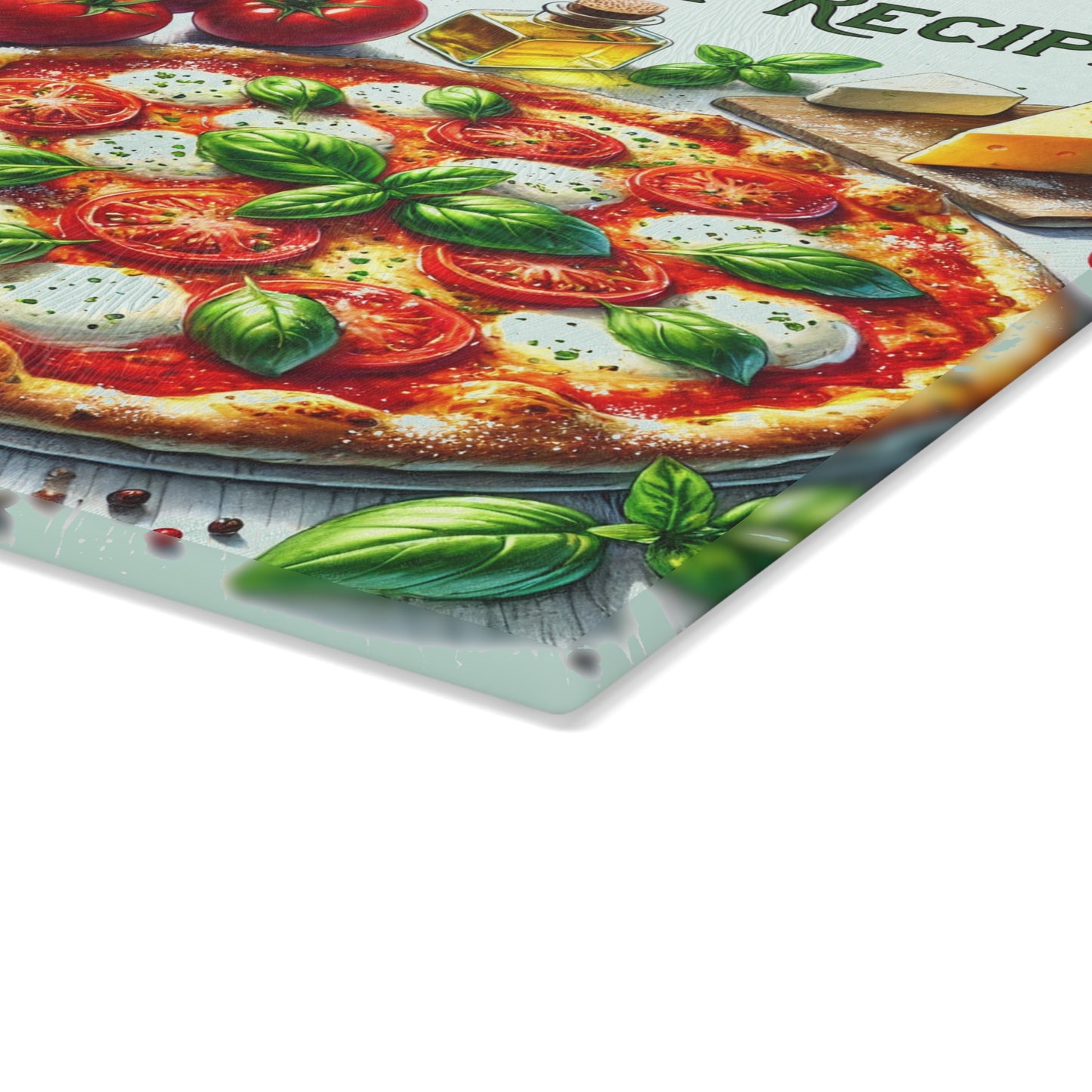 🍕 Pizza Margherita Recipe – Authentic Italian Style Cutting Board