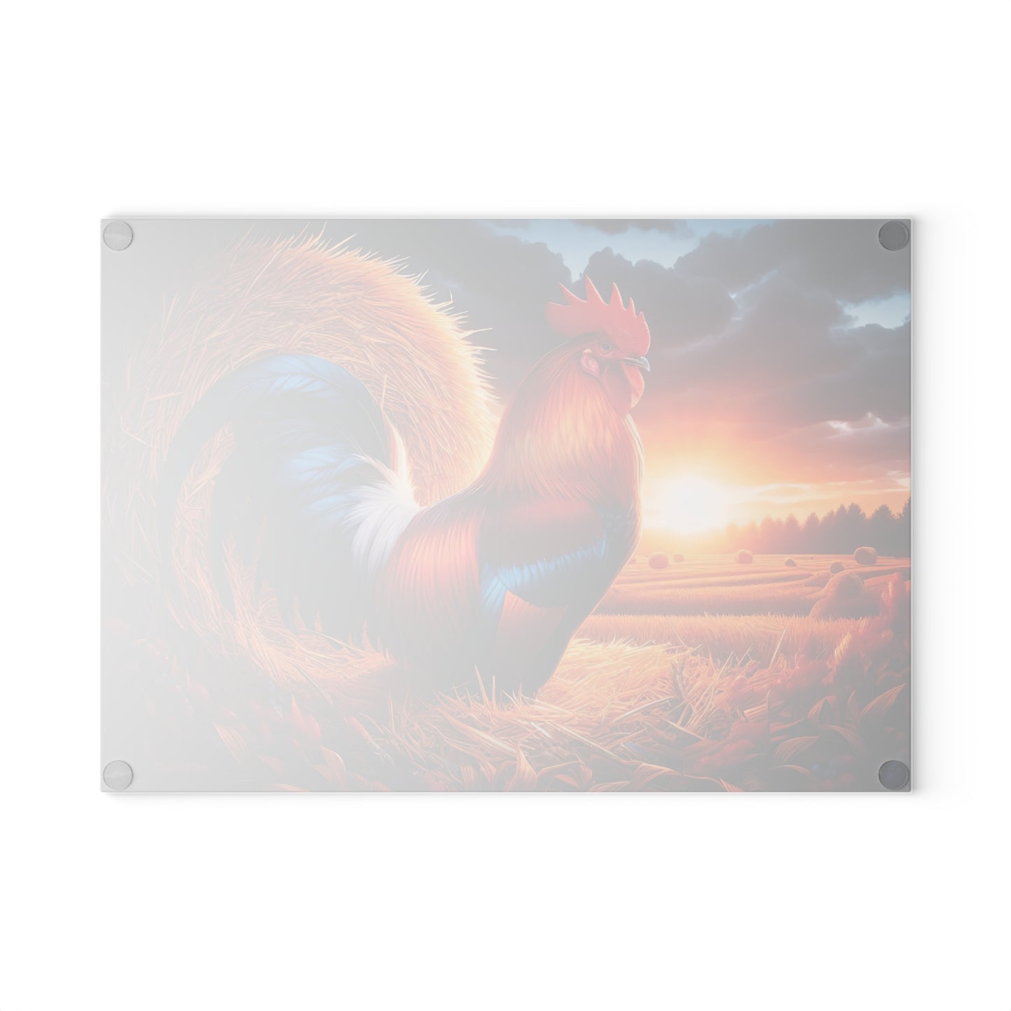 🐓🌅 Sunrise Rooster Cutting Board – Bold Farmhouse Charm for Your Kitchen 🌅🐓