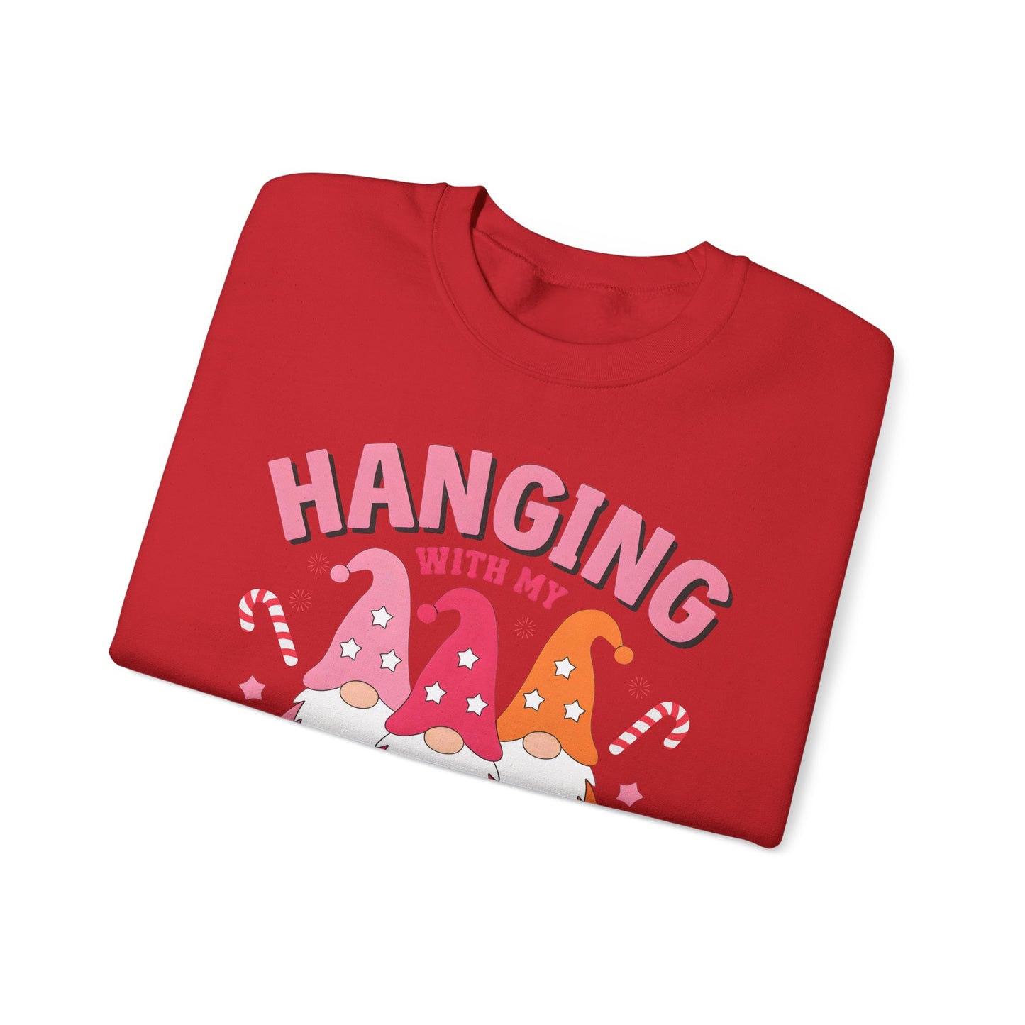 🎀 Hanging With My Gnomies Women’s Sweatshirt – Cute Holiday Matching Vibes