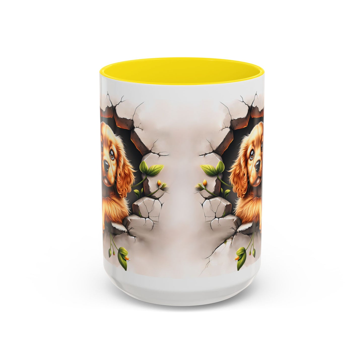 🐾 Cocker Spaniel Puppy Accent Mug – Sweet Fluffy Pup Coffee Cup ☕🤎