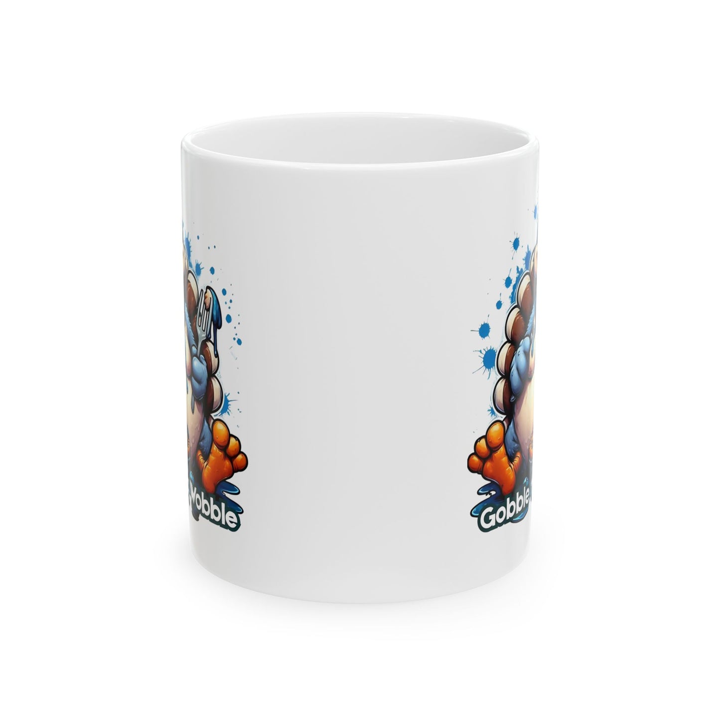 🦃🥧 Gobble Till Ya Wobble Mug – Funny Thanksgiving Coffee Cup ☕🍂
