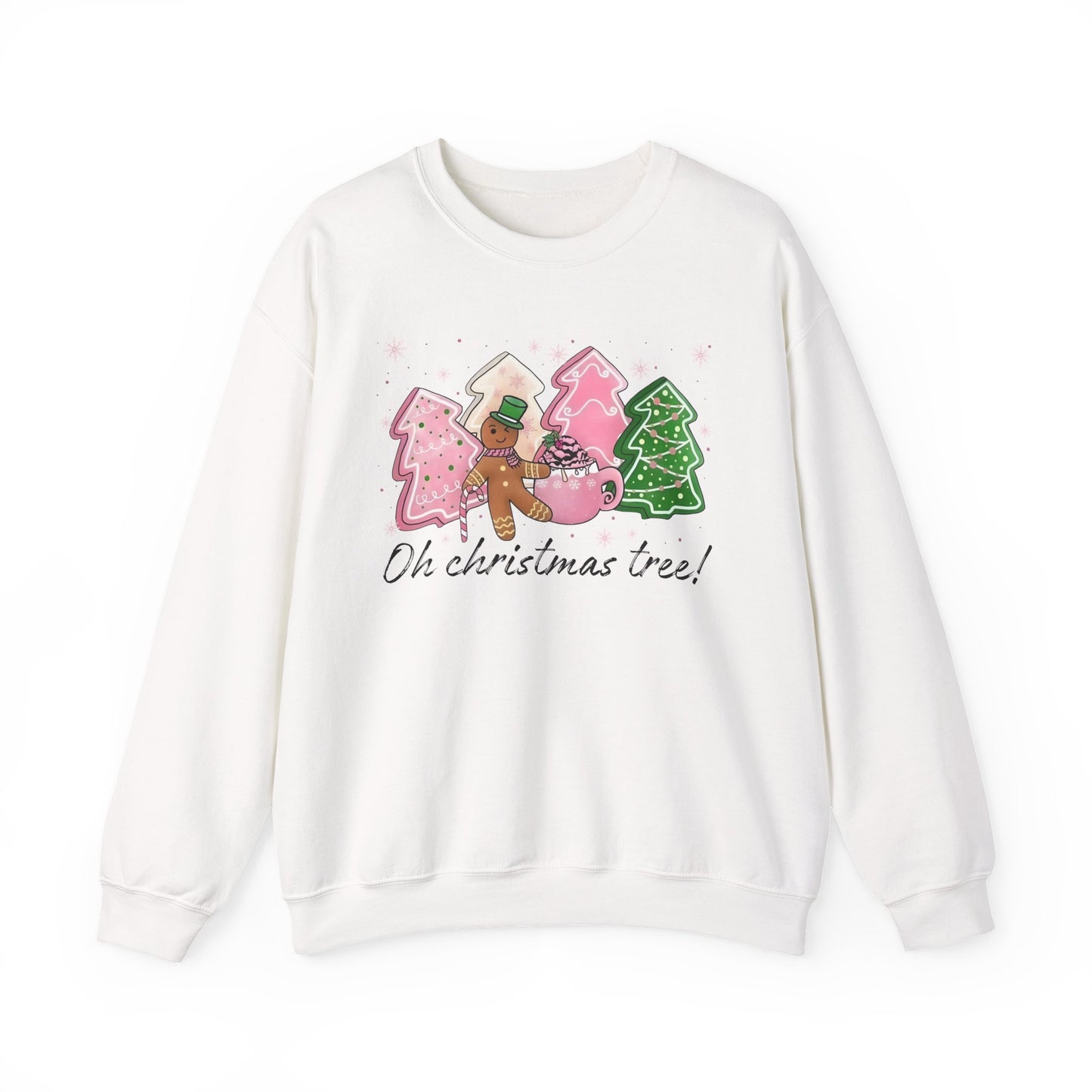 🎄🍪 Oh Christmas Tree! Gingerbread & Cocoa Crewneck – Sweet Holiday Cookie Lover Gift