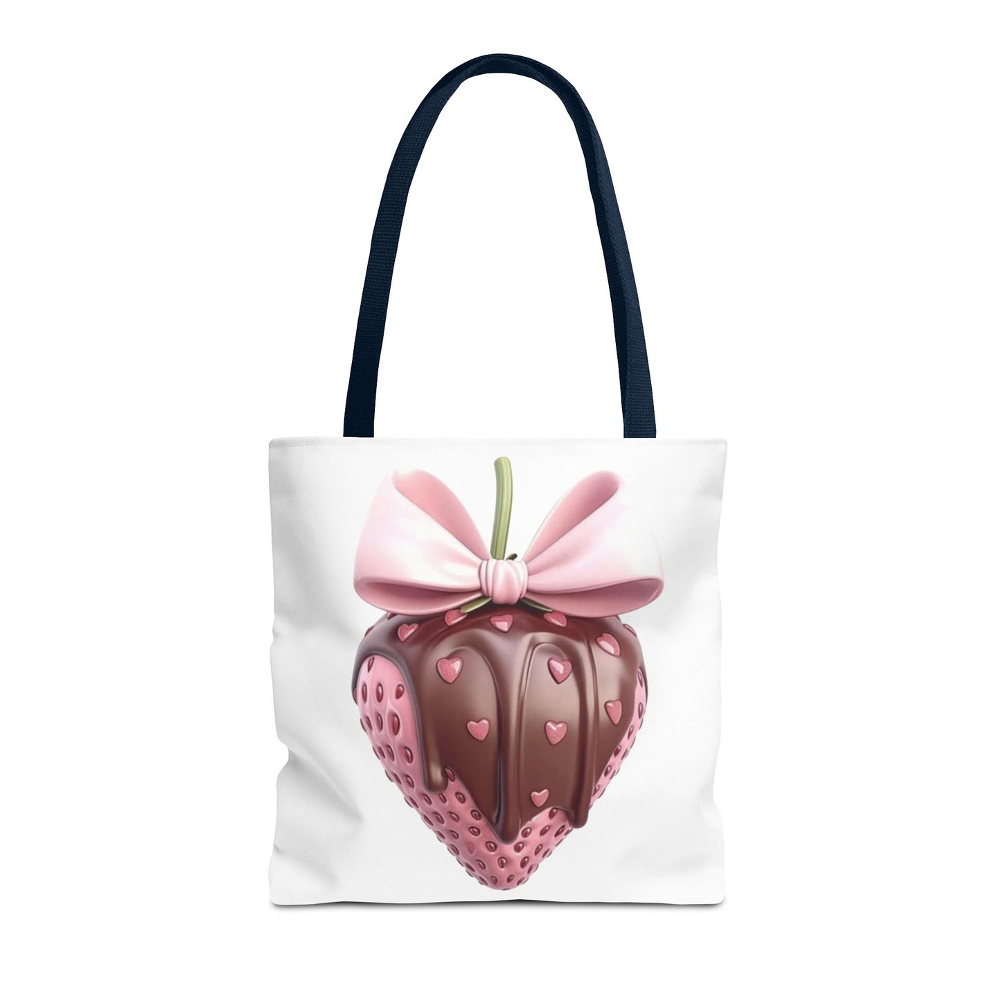 🍓 Chocolate-Dipped Strawberry Tote Bag – Sweet, Romantic & Practical 🍫