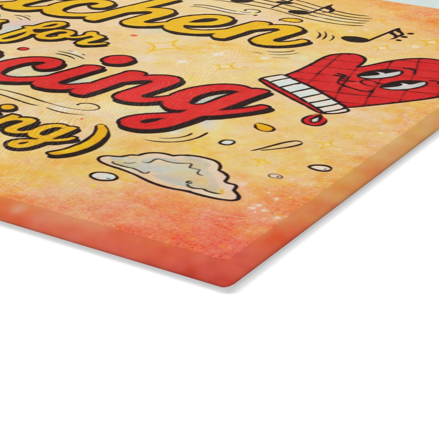 This Kitchen Is for Dancing (and Baking) Glass Cutting Board – Fun Music Kitchen Decor