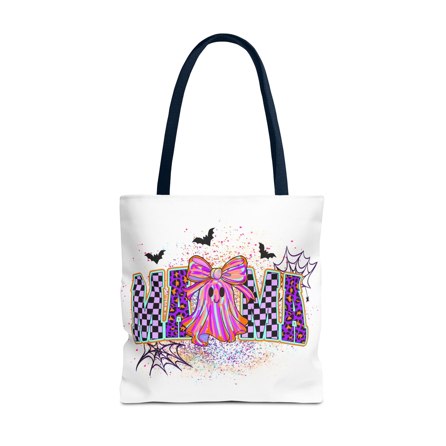 🎃 Colorful Mama Ghost Halloween Tote Bag – Spooky Fun with a Pop of Color 👻👜