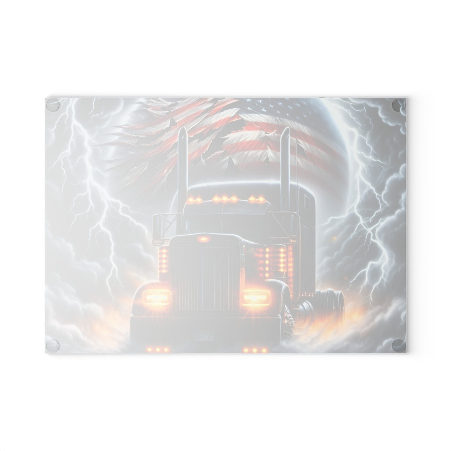 🚛⚡ American Trucker Storm Cutting Board – Power and Pride for Your Kitchen 🇺🇸