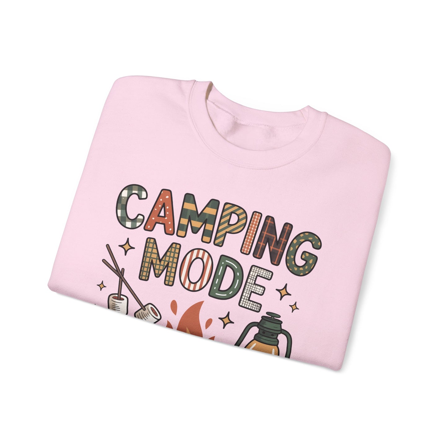 🍂🔥 Camping Mode Sweatshirt – S’mores, Campfires & Cozy Vibes 🏕️☕