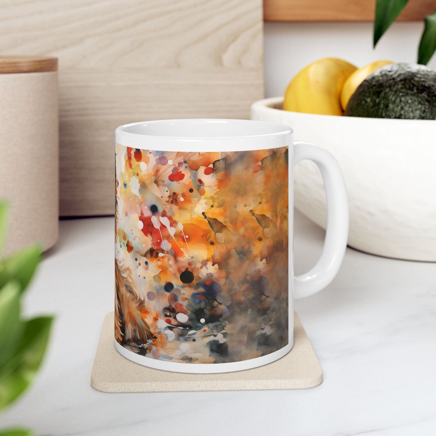 🐾 Watercolor Yorkie Mug – A Delightful Tribute to Your Furry Companion! 🌸