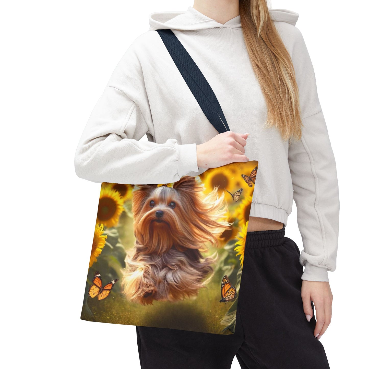Adorable bolso de mano Yorkie: ¡perfecto para los amantes de los perros en movimiento!