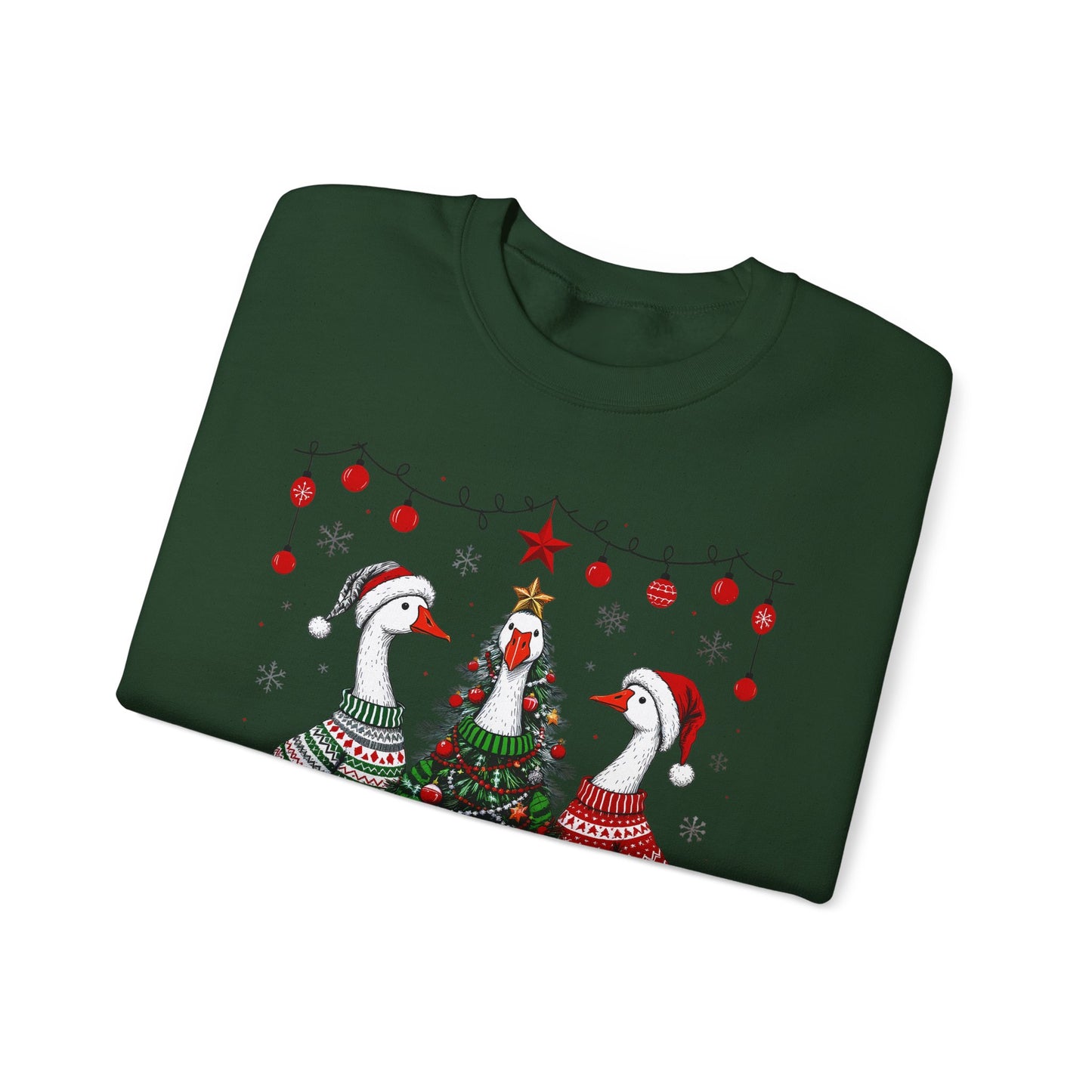 🎄🪿 Goosemas Sweater Flock Sweatshirt – Festive Geese in Cozy Knits