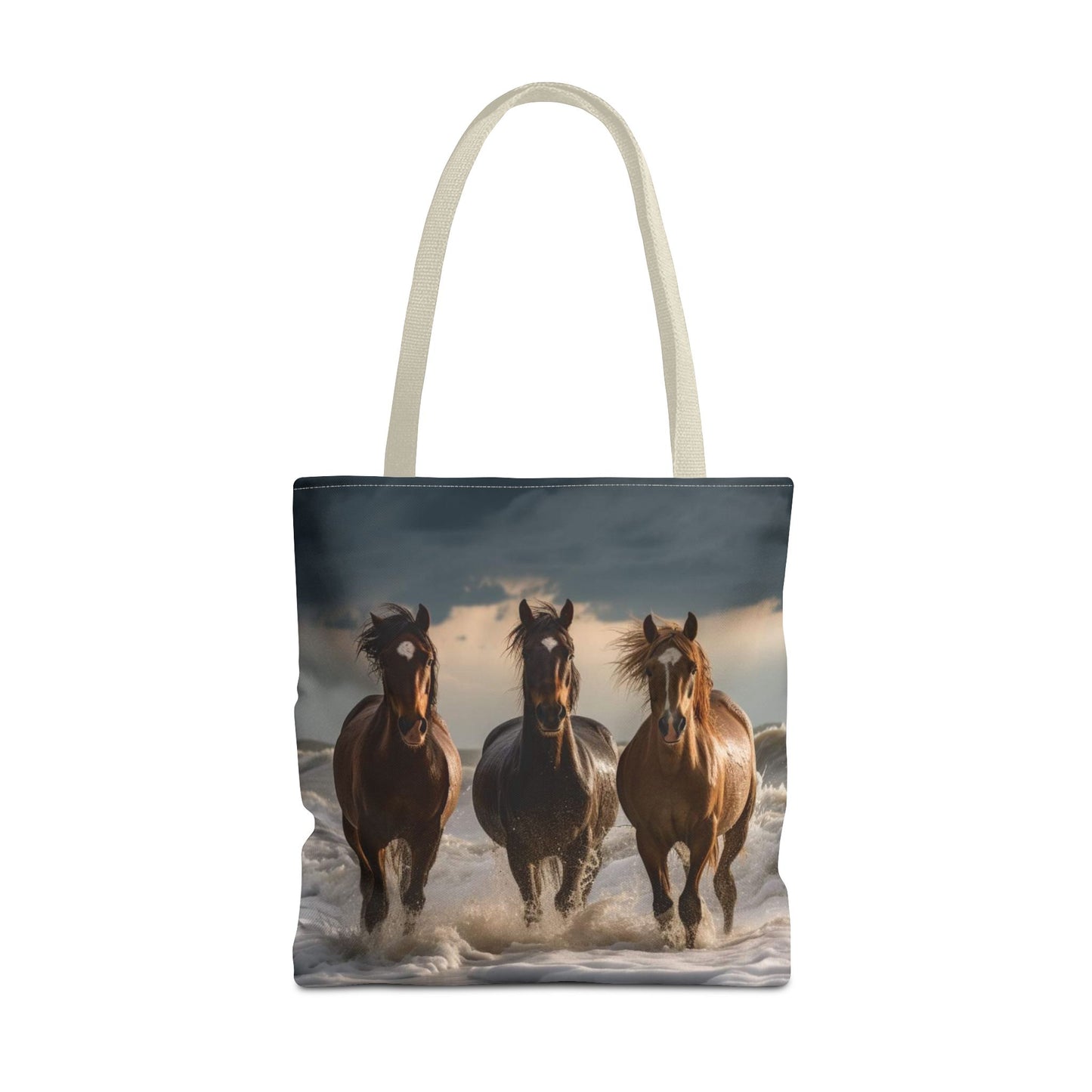 Bolsa de mano Caballos salvajes al anochecer: un bolso de mano atrevido inspirado en la naturaleza para amantes de los caballos