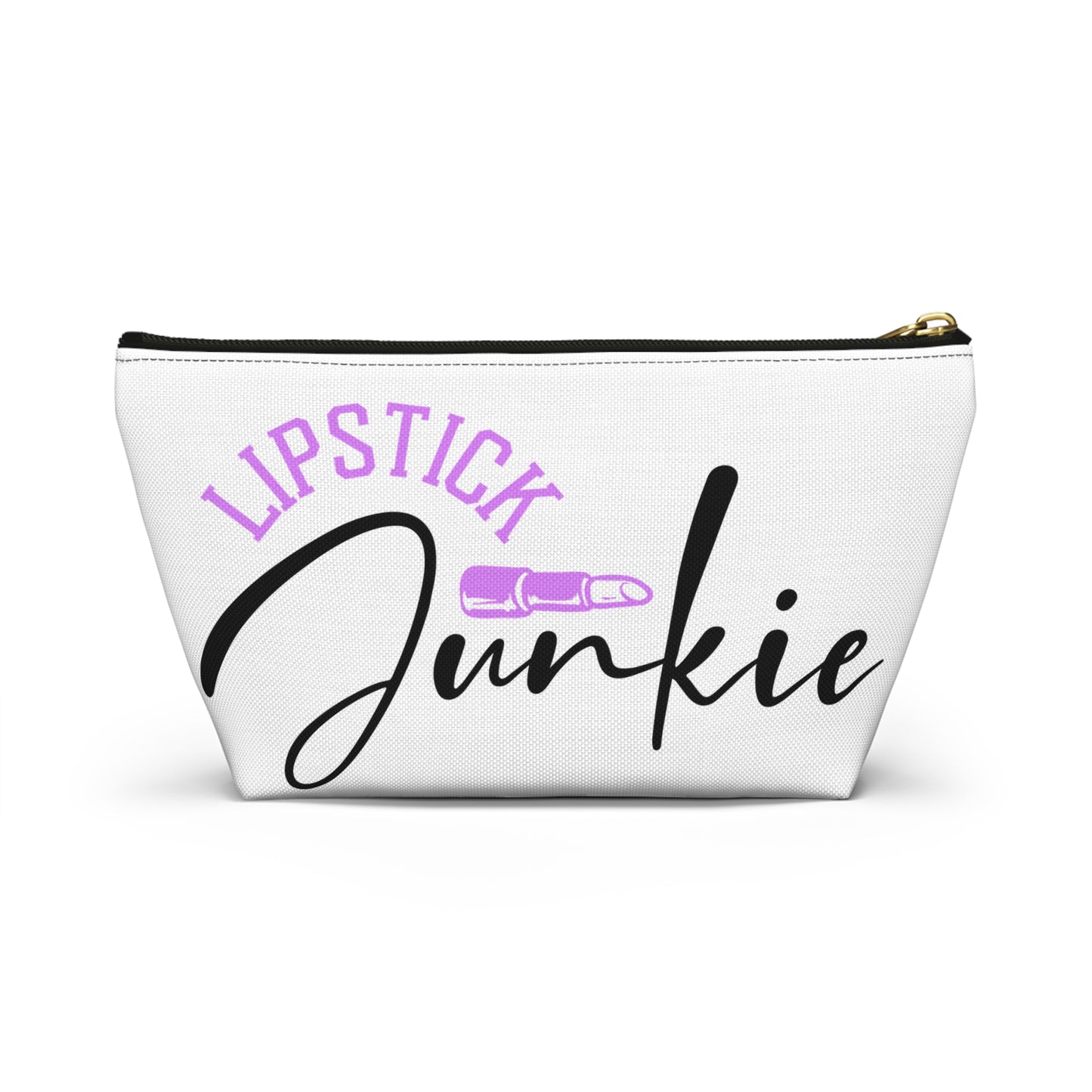 Accessory Pouch – "Lipstick Junkie" Purple Makeup Bag