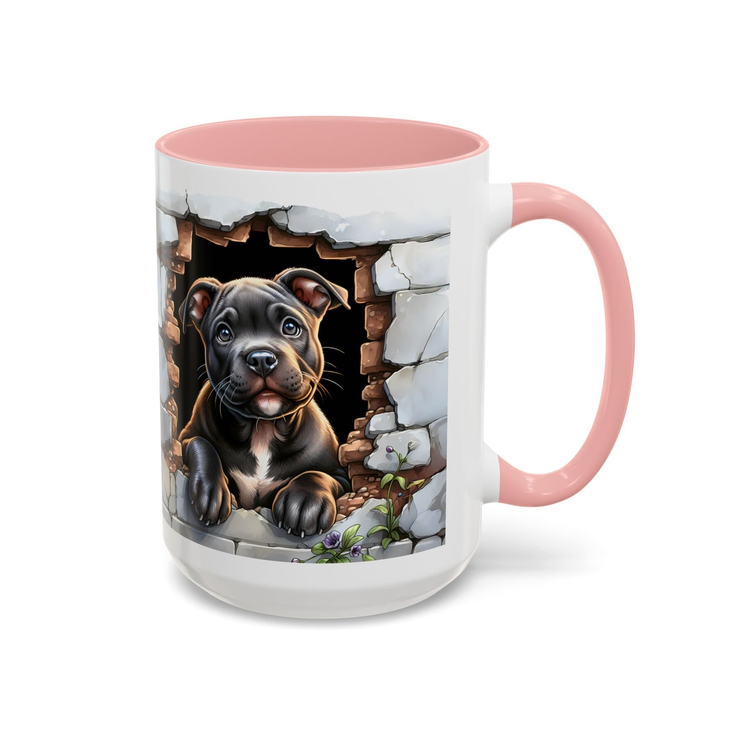 🐶☕ Pit Bull Puppy Accent Mug – Cute Breakthrough Pup Design ✨