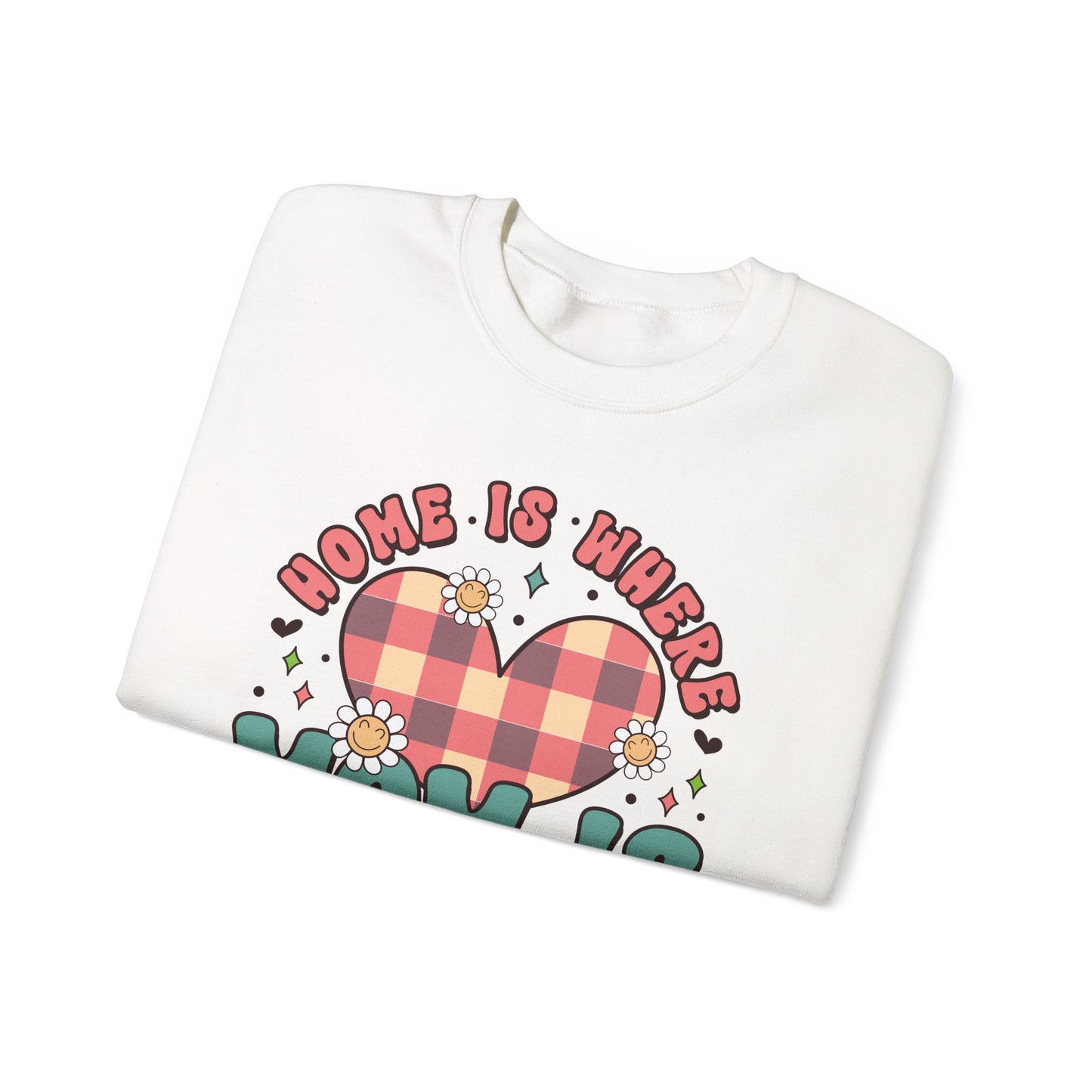 💖🏡 Home Is Where Mom Is Sweatshirt – Cozy Gift for Mothers