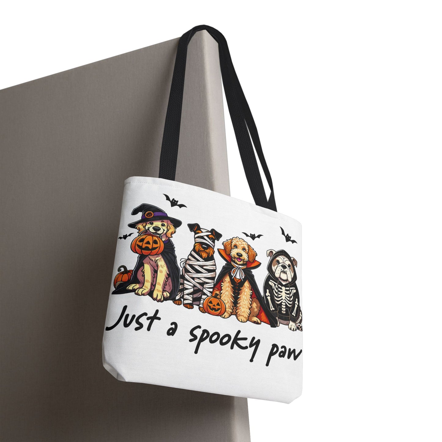 🐾 Spooky Paws Halloween Tote Bag – Doggone Cute Halloween Style 🎃