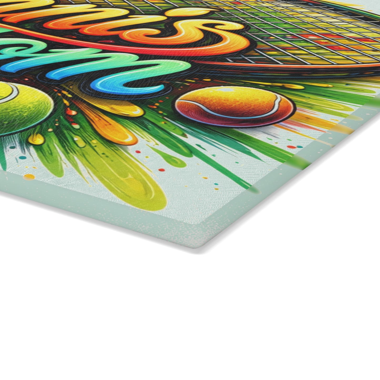 Tennis Mom Cutting Board – Colorful Splash for Your Kitchen