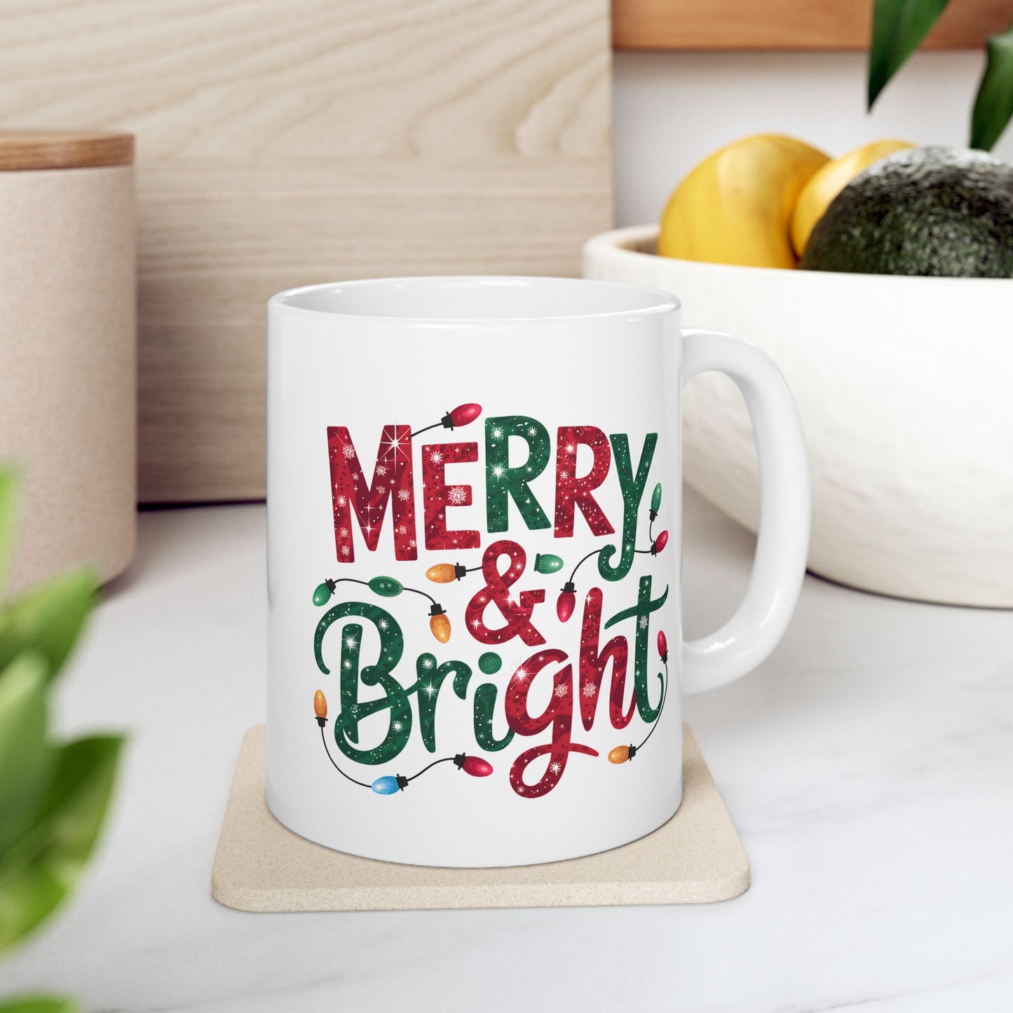 🎄 Merry & Bright Christmas Lights Mug – Festive Cheer in Every Sip! ☕