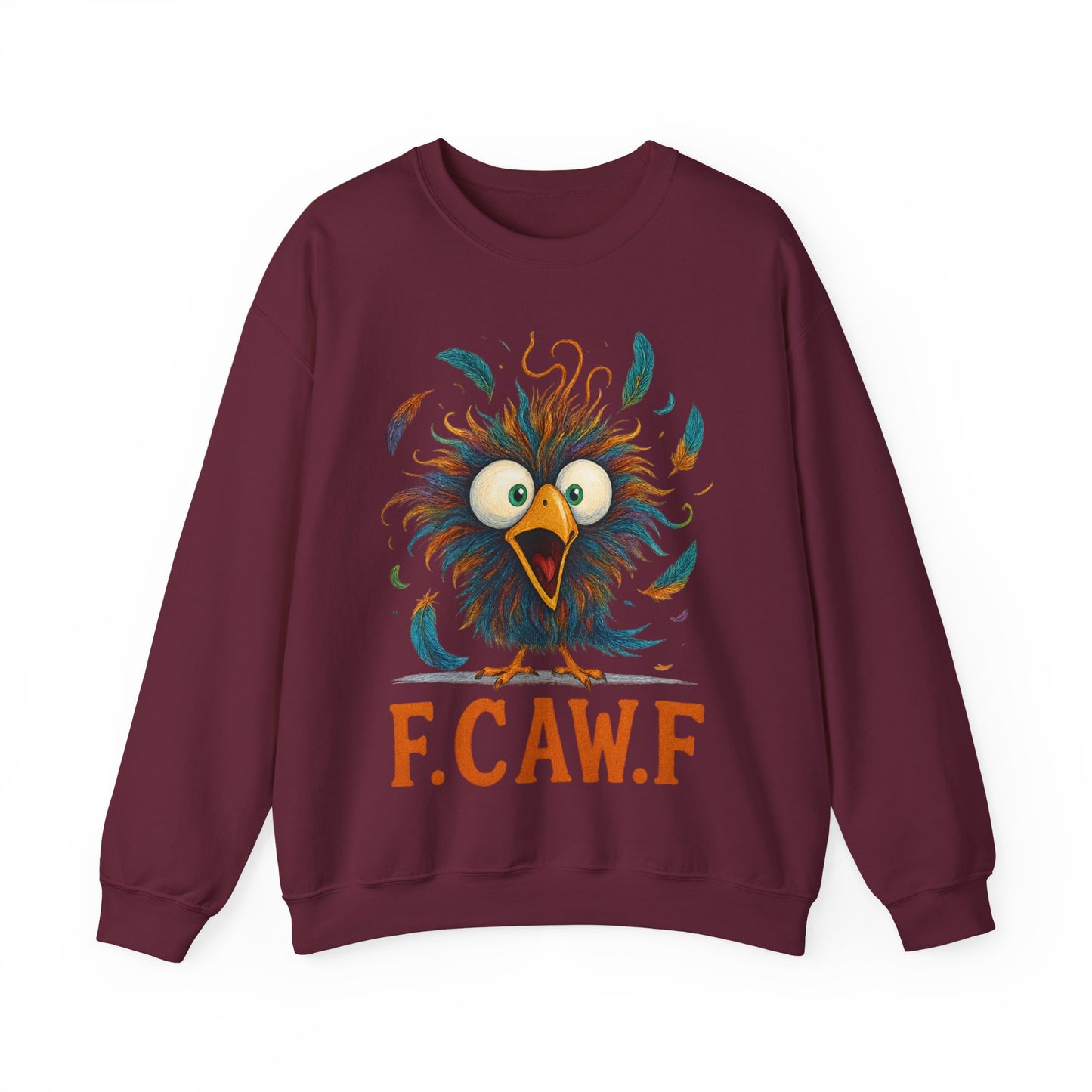🍂🪽 F.CAW.F Funny Bird Sweatshirt – Quirky Fowl Humor for Everyday Laughs