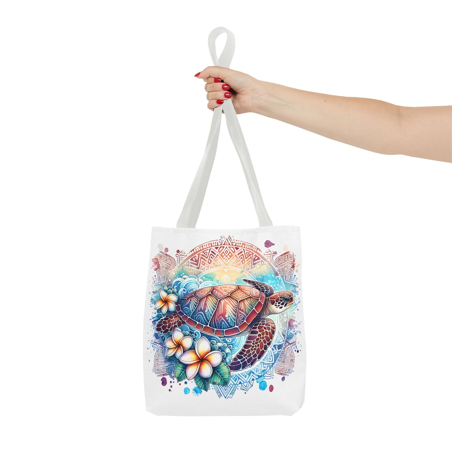 🐢 Vibrant Tribal Sea Turtle Tote Bag – Ocean Beauty Meets Island Vibes 🌊👜