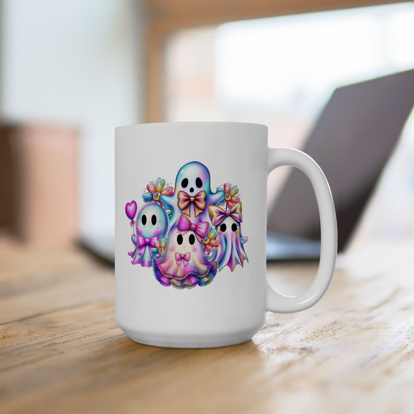 🎀👻 Kawaii Ghost Squad Mug – Spooky-Cute Sips for Every Season 💖