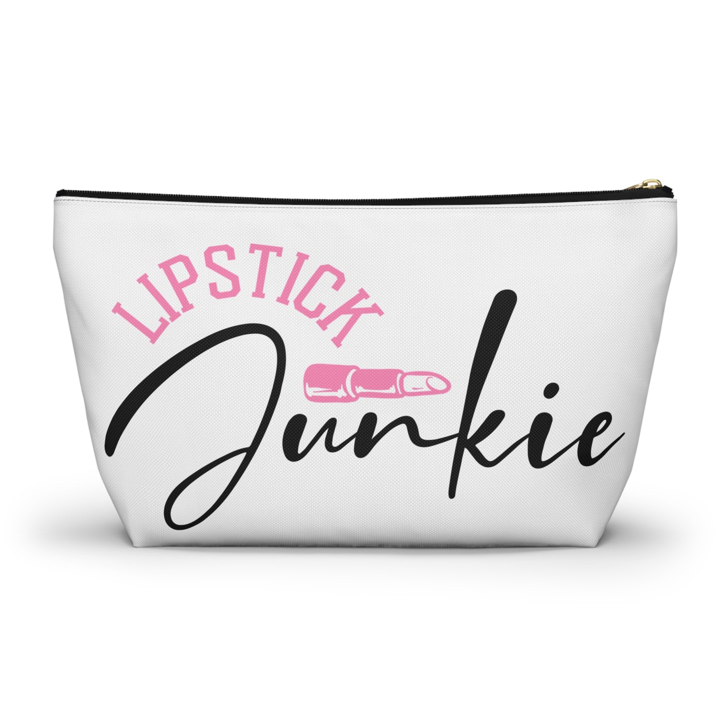 Accessory Pouch – "Lipstick Junkie" Pink Makeup Bag