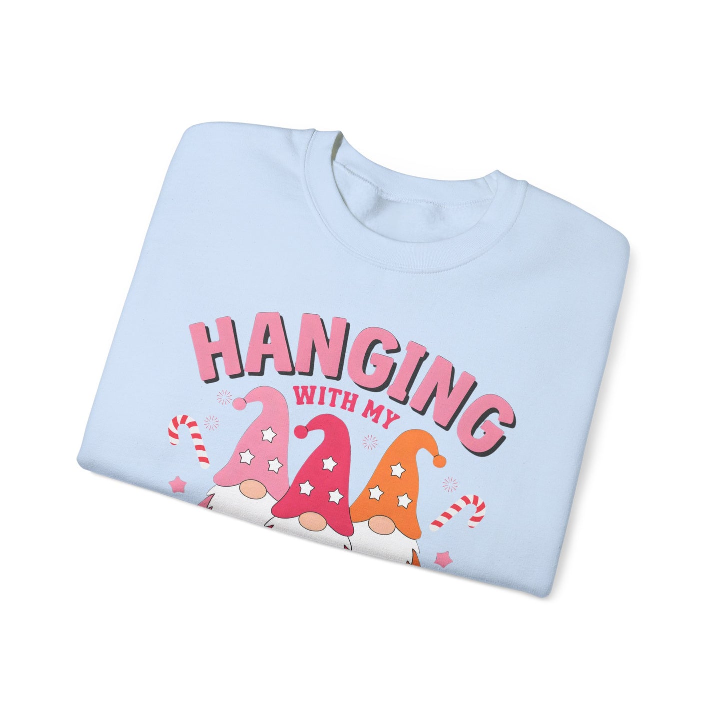 🎀 Hanging With My Gnomies Women’s Sweatshirt – Cute Holiday Matching Vibes