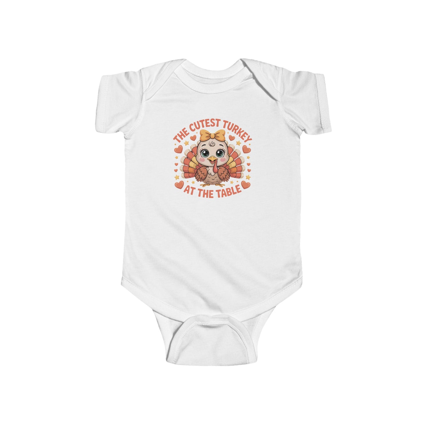 🦃💛 The Cutest Turkey at the Table Baby Onesie – Adorable Thanksgiving Outfit for Babies 🧡🍂