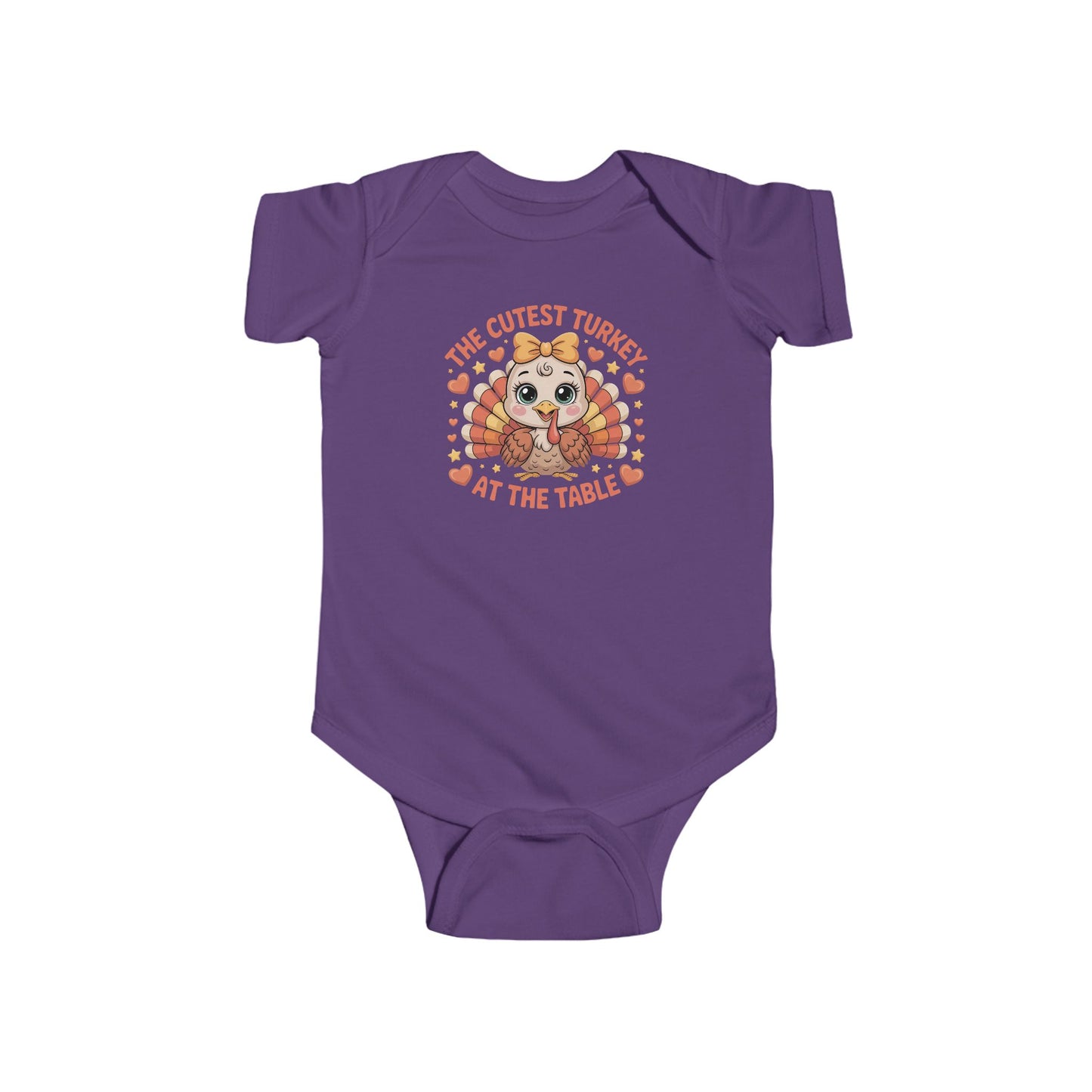 🦃💛 The Cutest Turkey at the Table Baby Onesie – Adorable Thanksgiving Outfit for Babies 🧡🍂