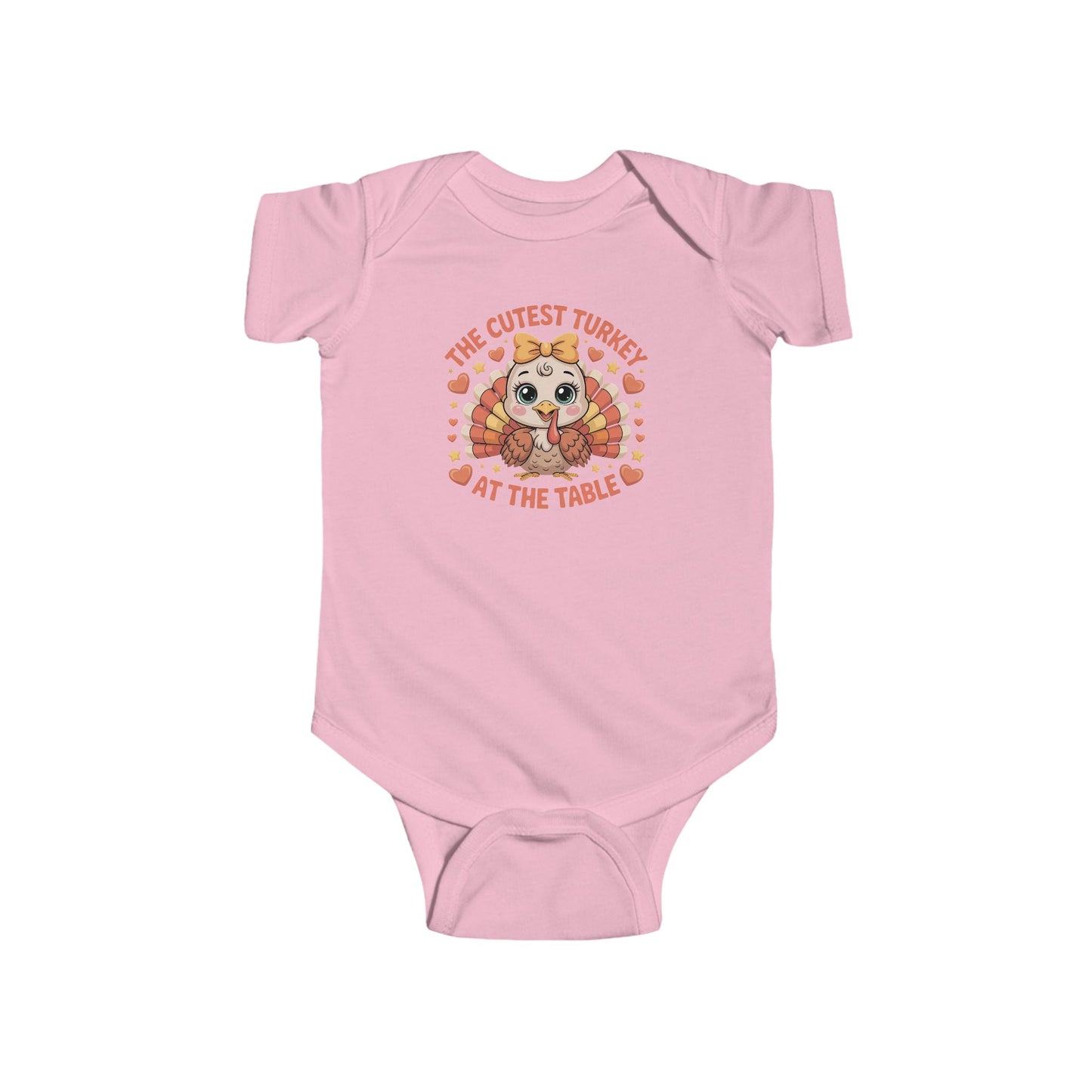🦃💛 The Cutest Turkey at the Table Baby Onesie – Adorable Thanksgiving Outfit for Babies 🧡🍂