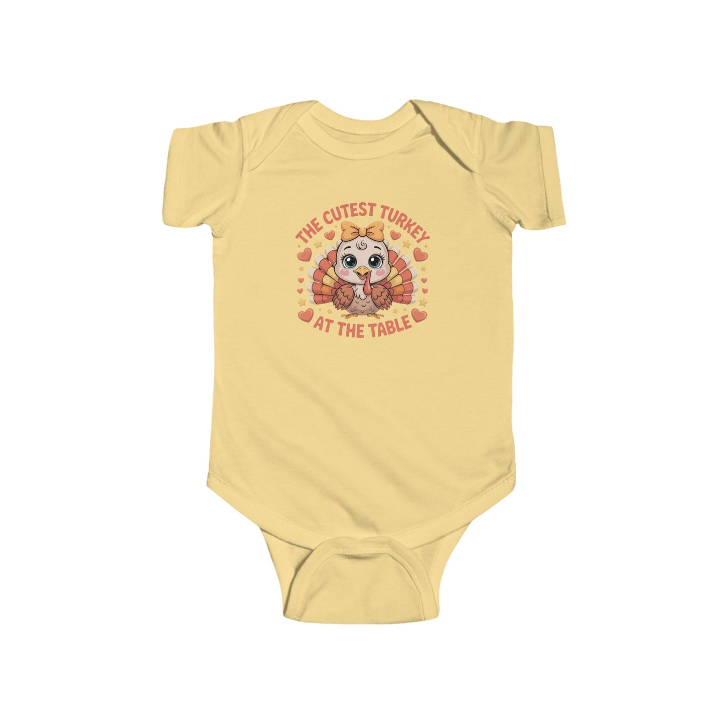 🦃💛 The Cutest Turkey at the Table Baby Onesie – Adorable Thanksgiving Outfit for Babies 🧡🍂