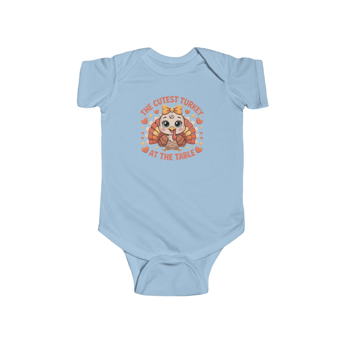 🦃💛 The Cutest Turkey at the Table Baby Onesie – Adorable Thanksgiving Outfit for Babies 🧡🍂