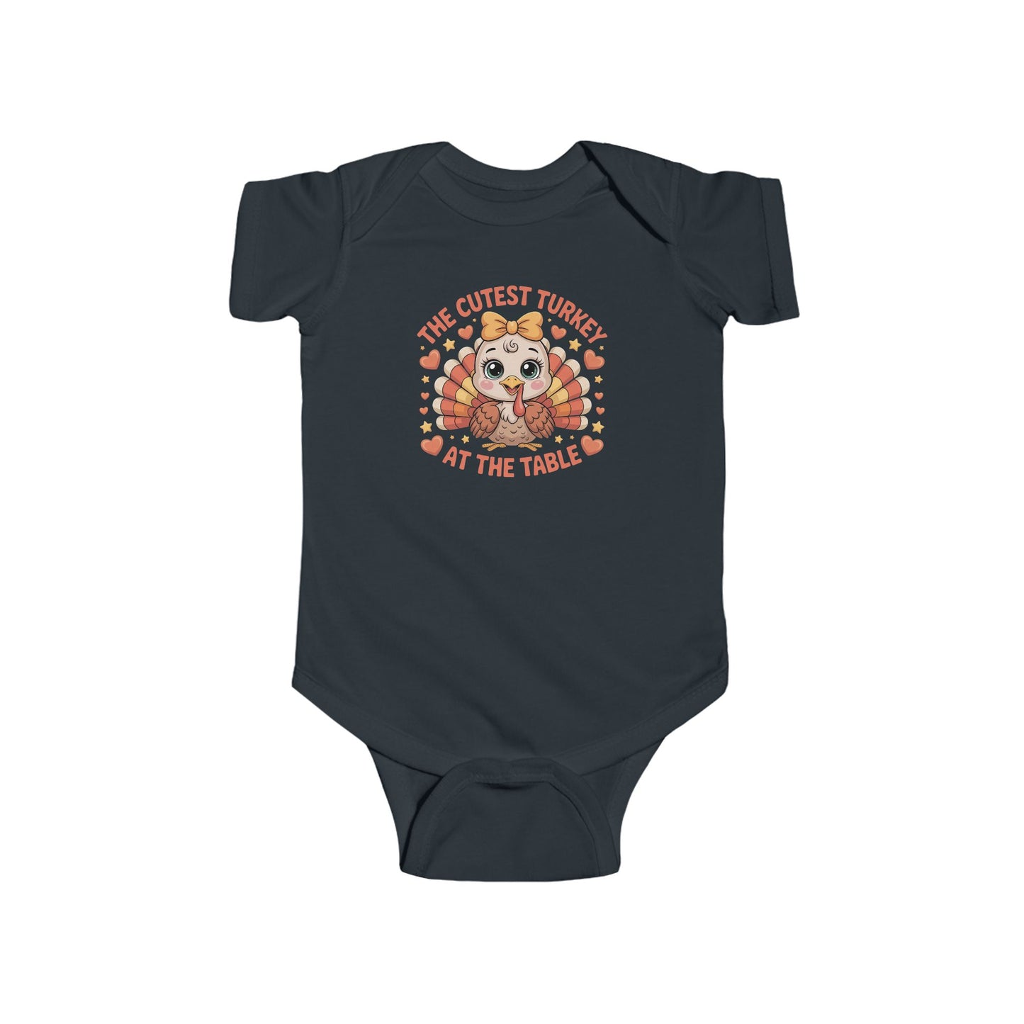 🦃💛 The Cutest Turkey at the Table Baby Onesie – Adorable Thanksgiving Outfit for Babies 🧡🍂