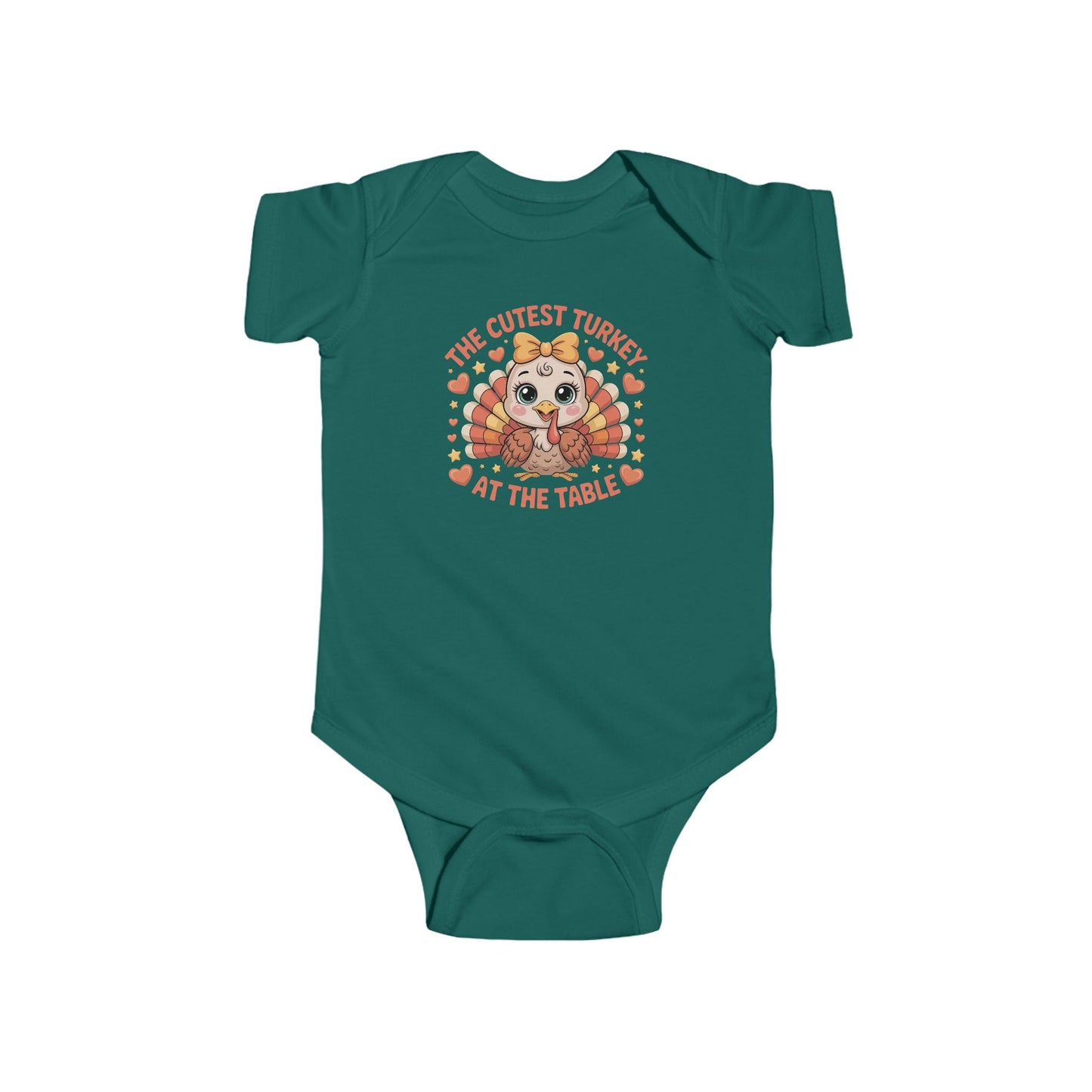 🦃💛 The Cutest Turkey at the Table Baby Onesie – Adorable Thanksgiving Outfit for Babies 🧡🍂