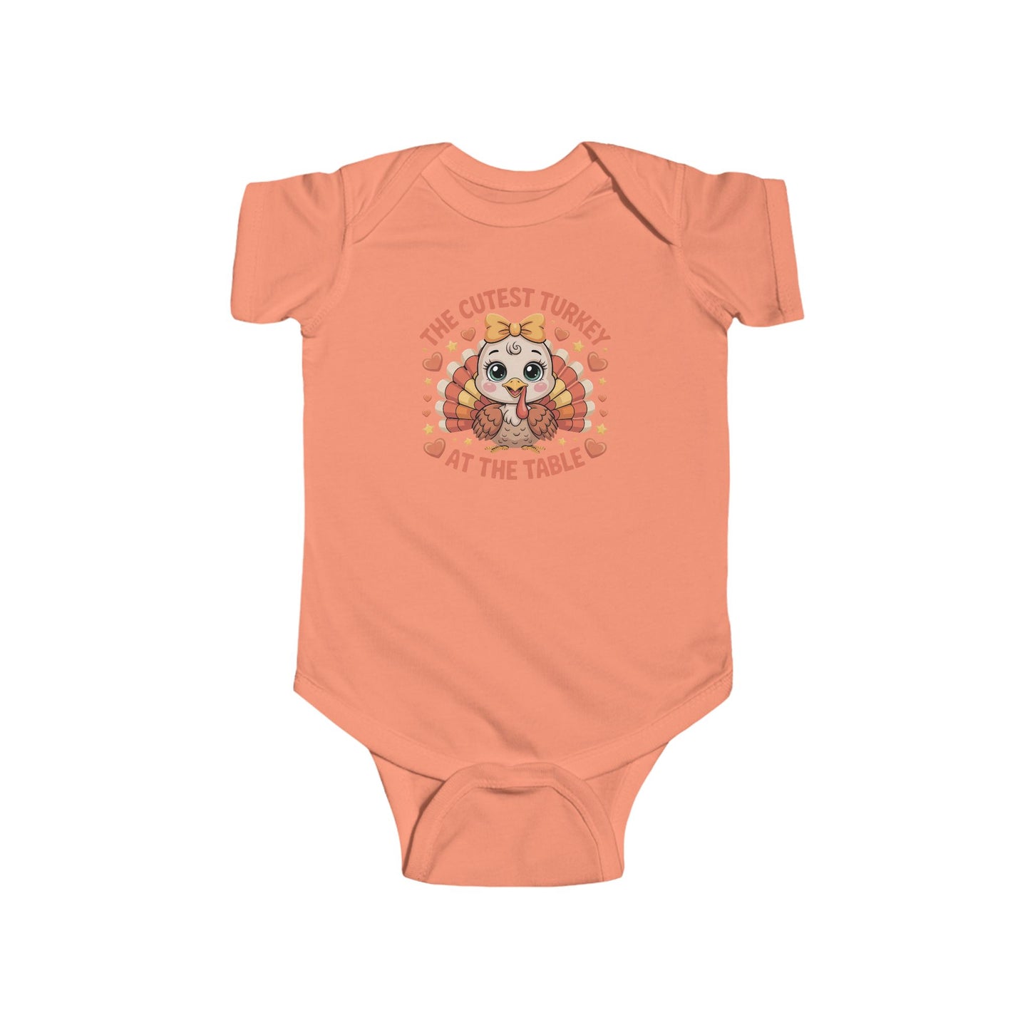 🦃💛 The Cutest Turkey at the Table Baby Onesie – Adorable Thanksgiving Outfit for Babies 🧡🍂