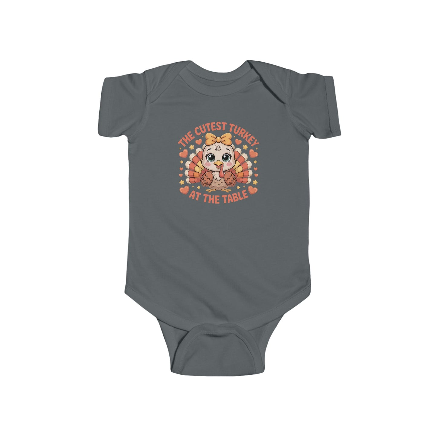 🦃💛 The Cutest Turkey at the Table Baby Onesie – Adorable Thanksgiving Outfit for Babies 🧡🍂