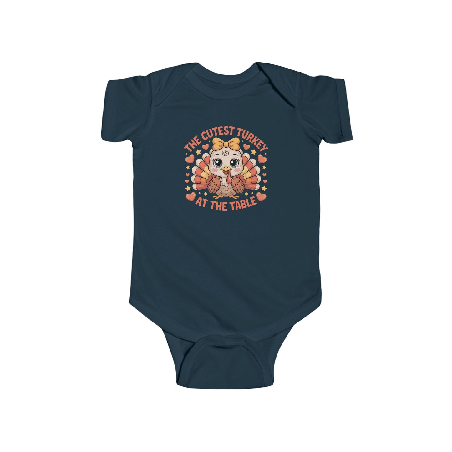 🦃💛 The Cutest Turkey at the Table Baby Onesie – Adorable Thanksgiving Outfit for Babies 🧡🍂