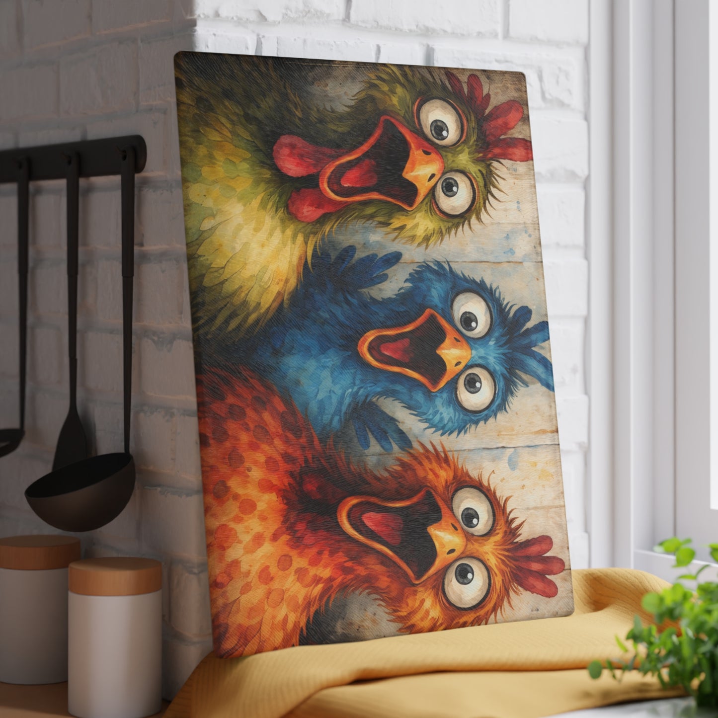 Colorful Chicken Farmhouse Art