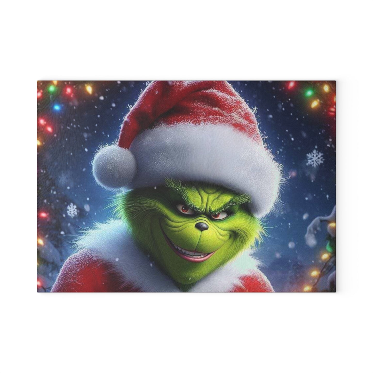 Sassy Green Christmas Cutting Board – Festive Mischief Meets Kitchen Fun!