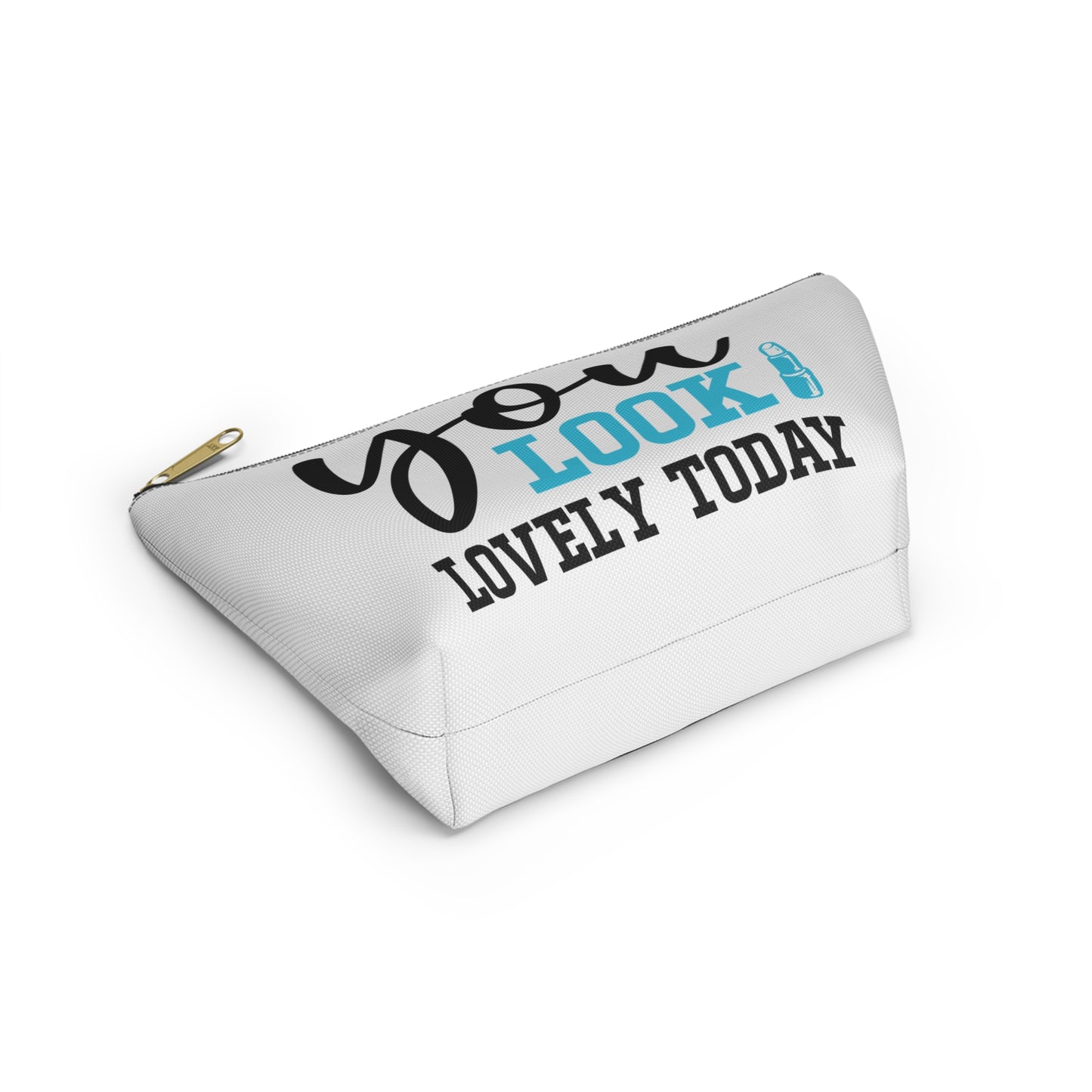 Accessory Pouch – "You Look Lovely Today" Blue Makeup Bag