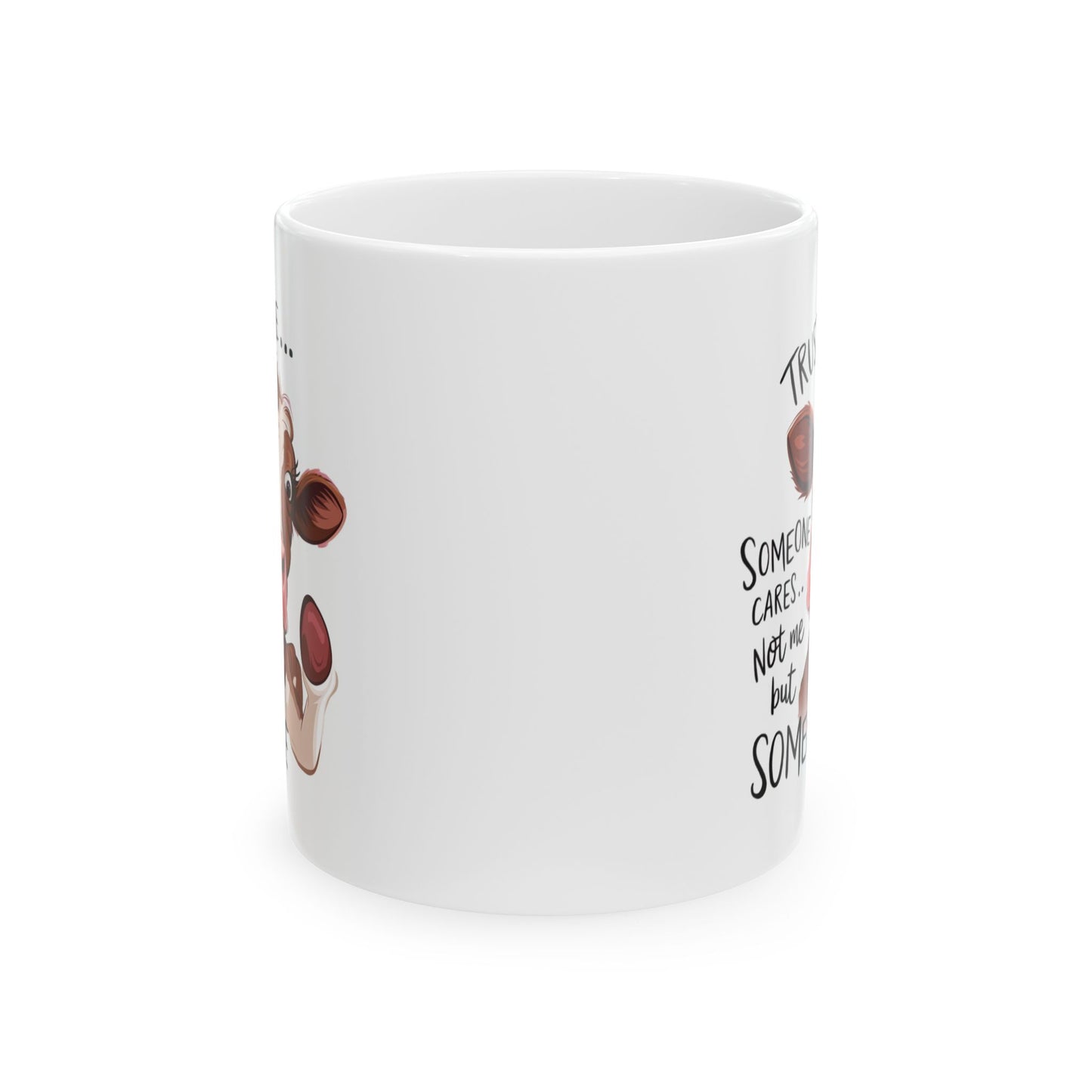 Confía en mí... No en mí, sino en alguien: divertida taza de vaca para almas sarcásticas ☕