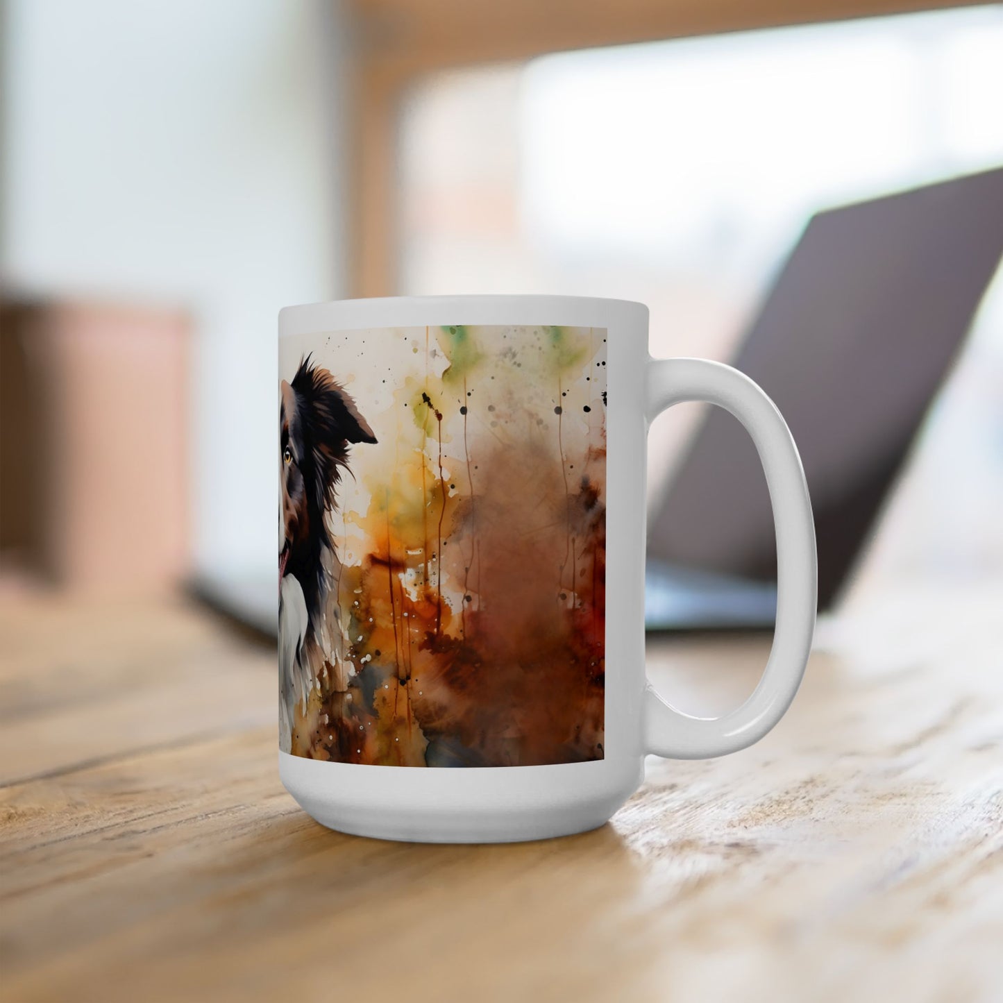 🐾 Watercolor Border Collie Mug – A Stunning Tribute to Your Loyal Companion! 🌸