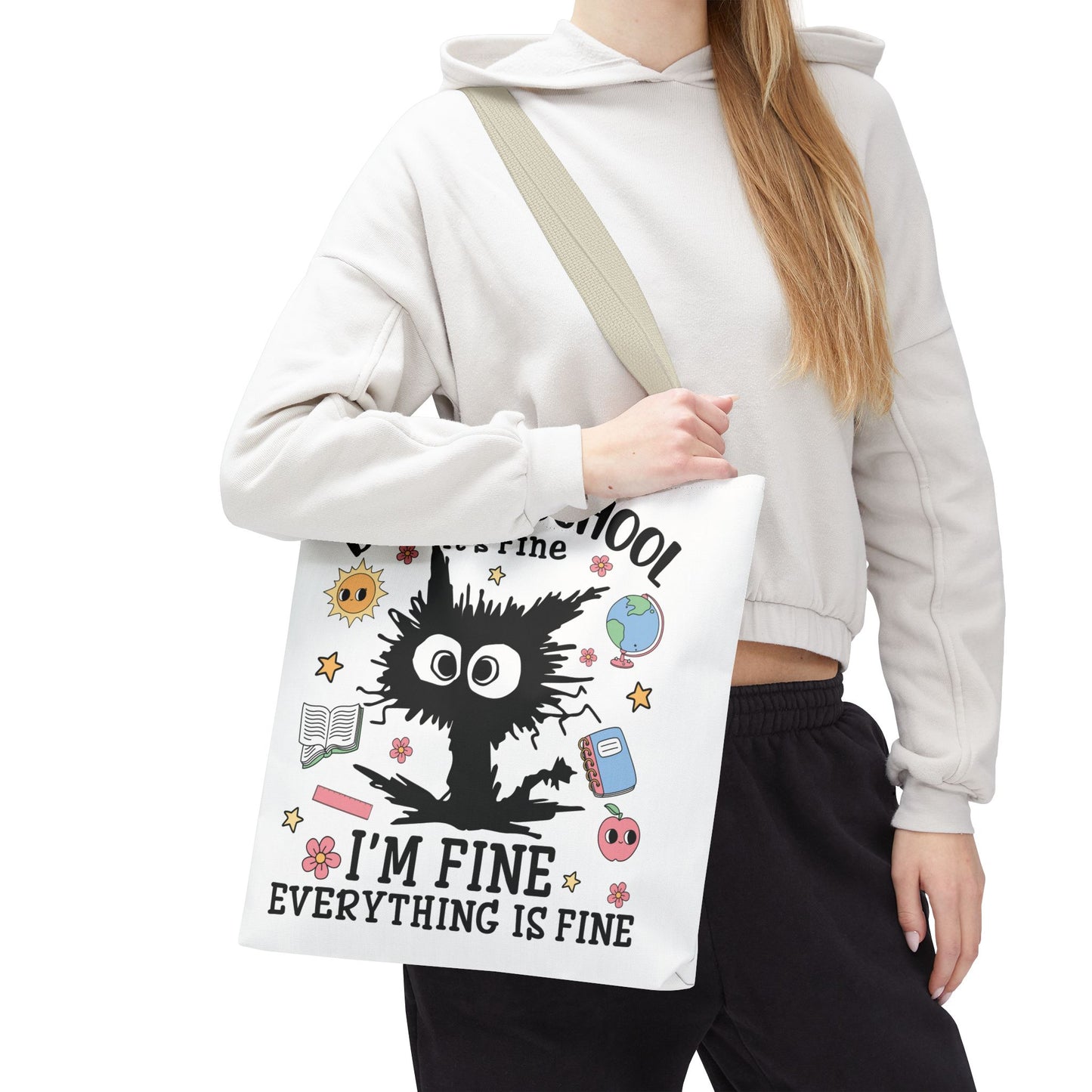 👀 I See Smart People Tote – Kawaii School Vibes with a Clever Twist 🍎