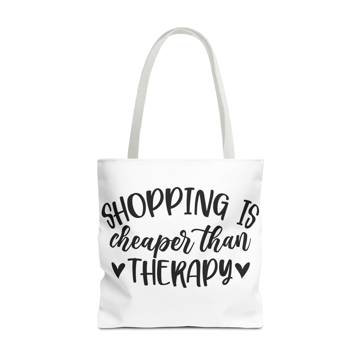 🛍️ Shopping Is Cheaper Than Therapy Tote Bag – Fun & Stylish Everyday Carry ❤️