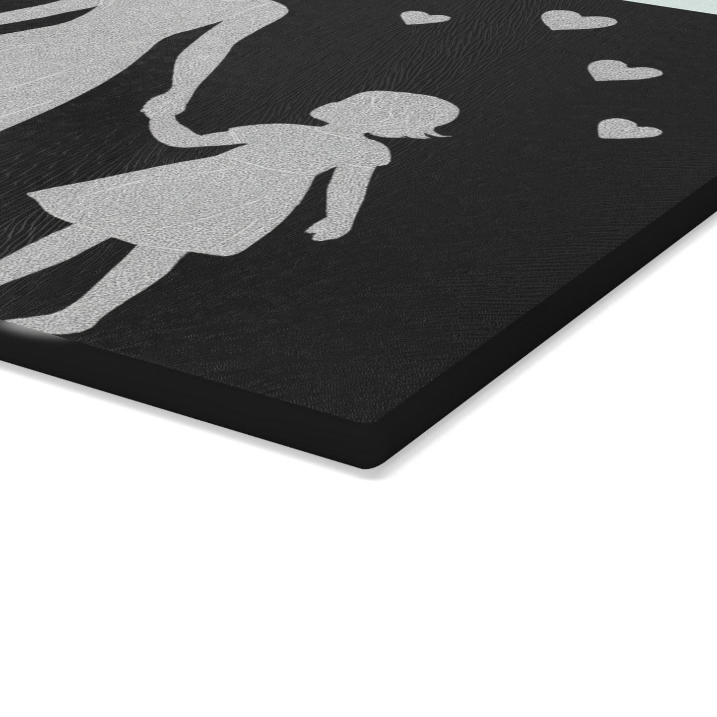 👩‍👧‍👧✨ Motherhood Silhouette Cutting Board – Heartfelt Love for Your Kitchen 💖🌸