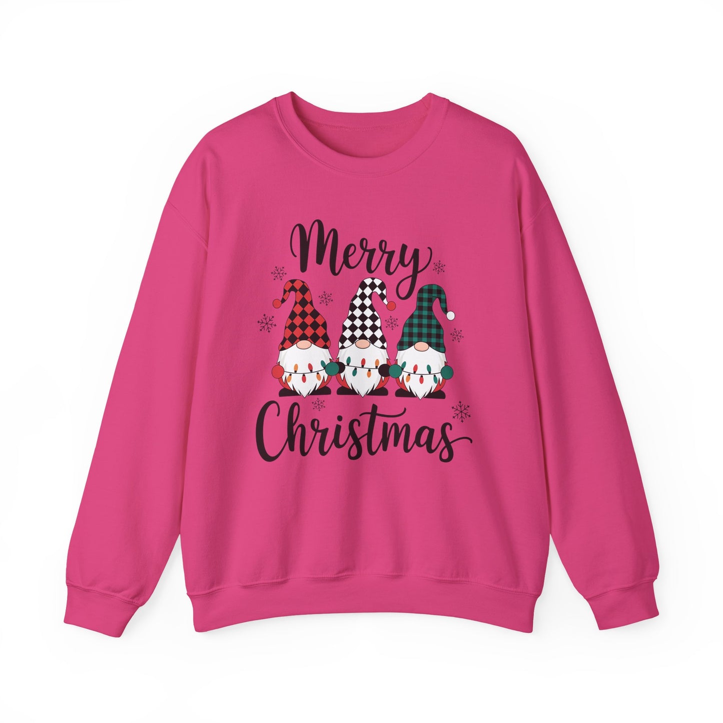 🎅✨ Merry Gnome Lights Sweatshirt – Whimsical Scandinavian Holiday Charm