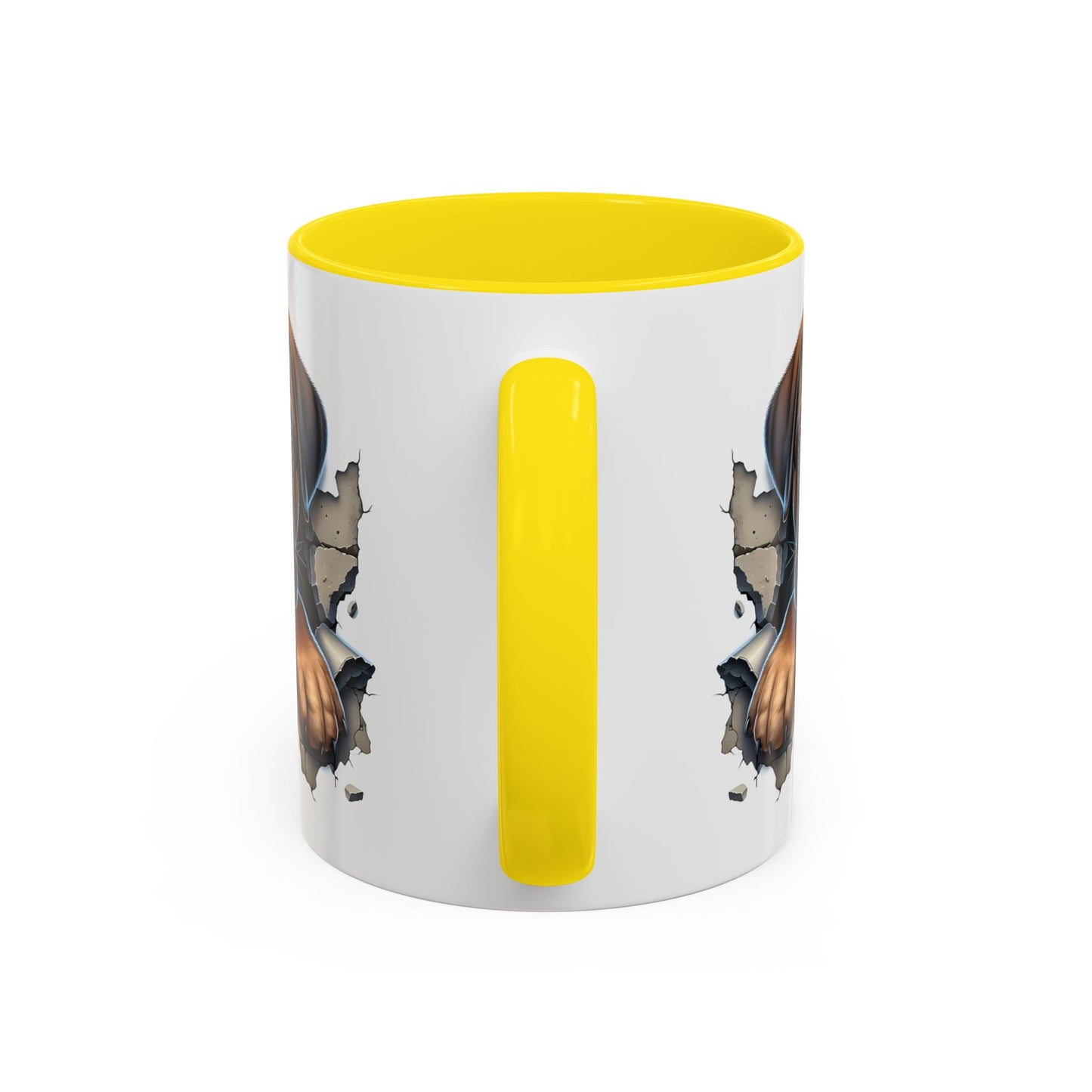 🧡 Boxer Puppy Accent Mug – Adorable Peek-Through Cup for Dog Lovers